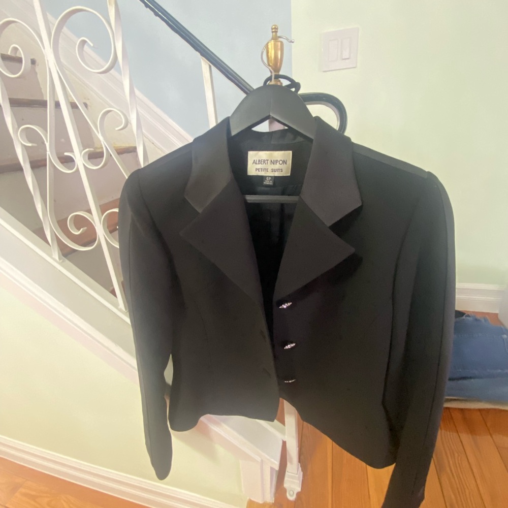 Detailed Albert Nipon Blazer, Black With Beautifu… - image 3